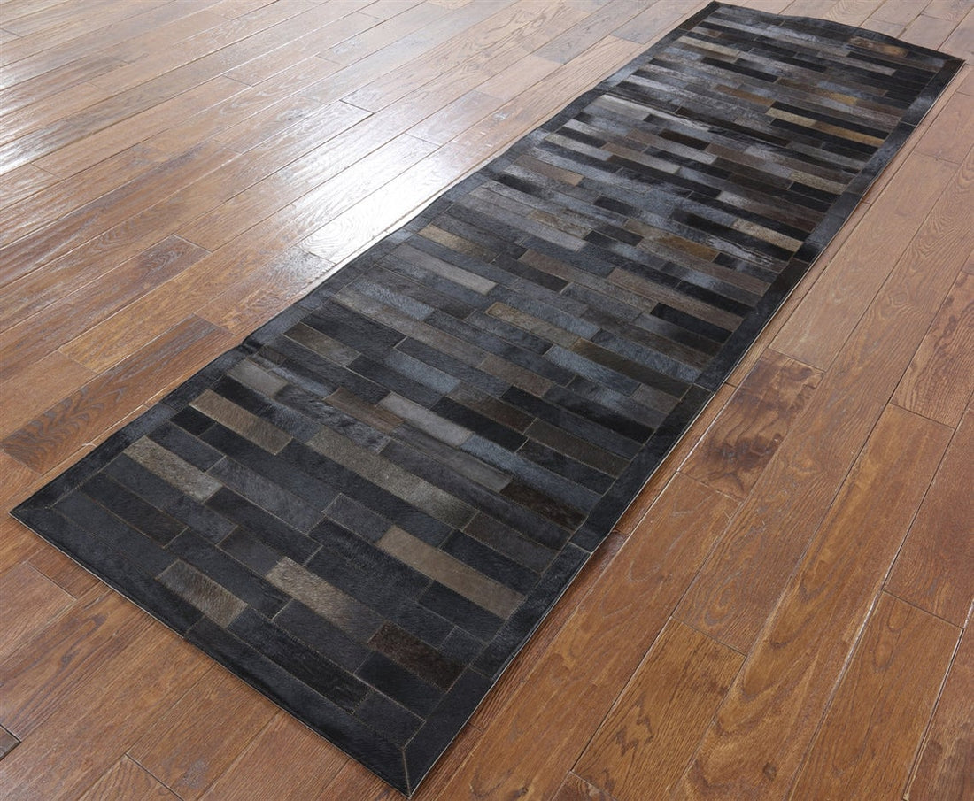 HANDMADE 100% Natural COWHIDE RUG | Patchwork Cowhide Area Rug | Real Cowhide Hallway Runner | Hair on Leather Cowhide Carpet | PR1