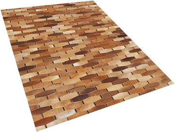 HANDMADE 100% Natural COWHIDE RUG | Patchwork Cowhide Area Rug | Real Cowhide Hallway Runner | Hair on Leather Cowhide Carpet | PR27