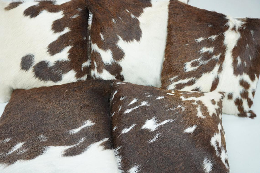 Cowhide Cushion Covers 100% Natural Hair on Leather Cow Hide Pillow Cover Handmade Real Cow Skin Cushion Cases | PLW 160