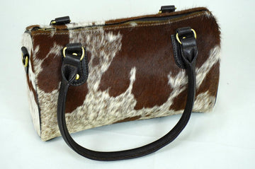 GENUINE Cowhide Barrel Bag | Real Cow Skin Shoulder Bag | Hair on Leather Hand Bag | Cowhide Ladies Bag | Cow Skin Women Bag
