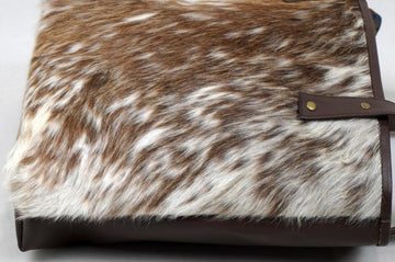 Natural Cowhide Tote Bags | Hair On Leather Cowhide Handbags | Real Cow Skin Shoulder Bags | TB117