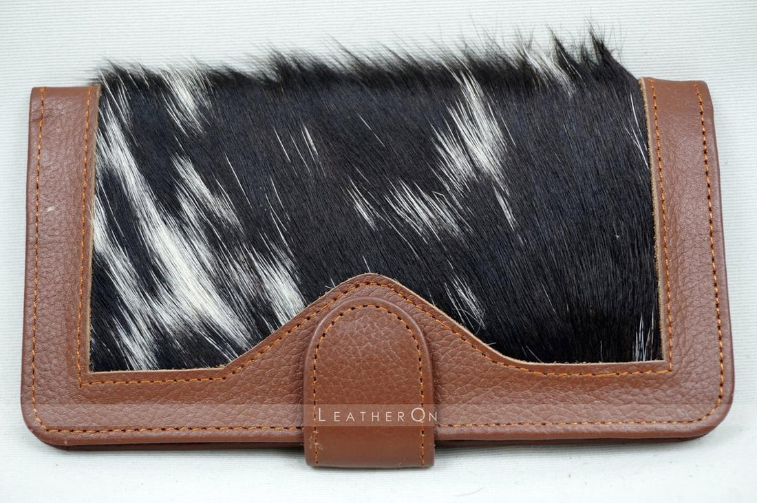100% Natural Hair On Cowhide Clutch | Hair on Leather Clutch Wallet | Clutch Purse | Ladies Purse