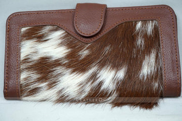 100% Natural Hair On Cowhide Clutch | Hair on Leather Clutch Wallet | Clutch Purse | Ladies Purse