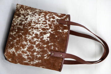 Natural Cowhide Tote Bags | Hair On Leather Cow Hide Handbags | Shoulder Bags | TB108