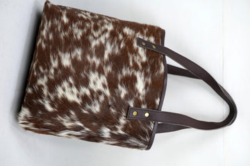 Double Sided Natural Cowhide Tote Bags | Hair On Leather Cow Hide Handbags | Shoulder Bags | DTB122