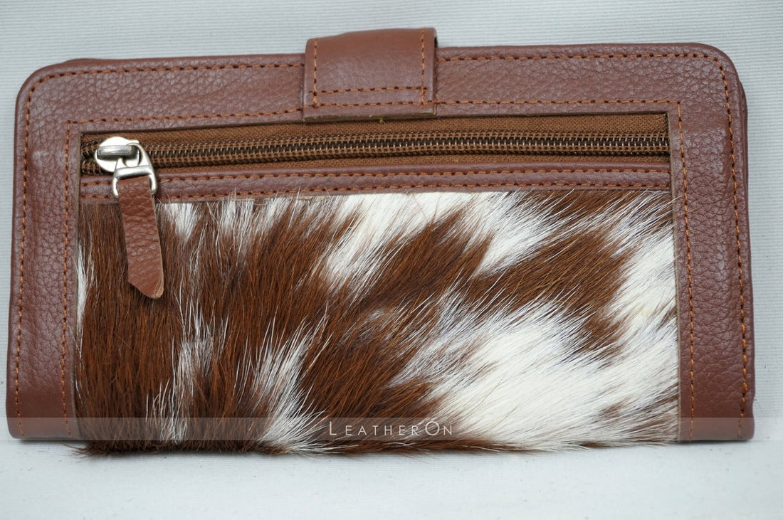 100% Natural Hair On Cowhide Clutch | Hair on Leather Clutch Wallet | Clutch Purse | Ladies Purse