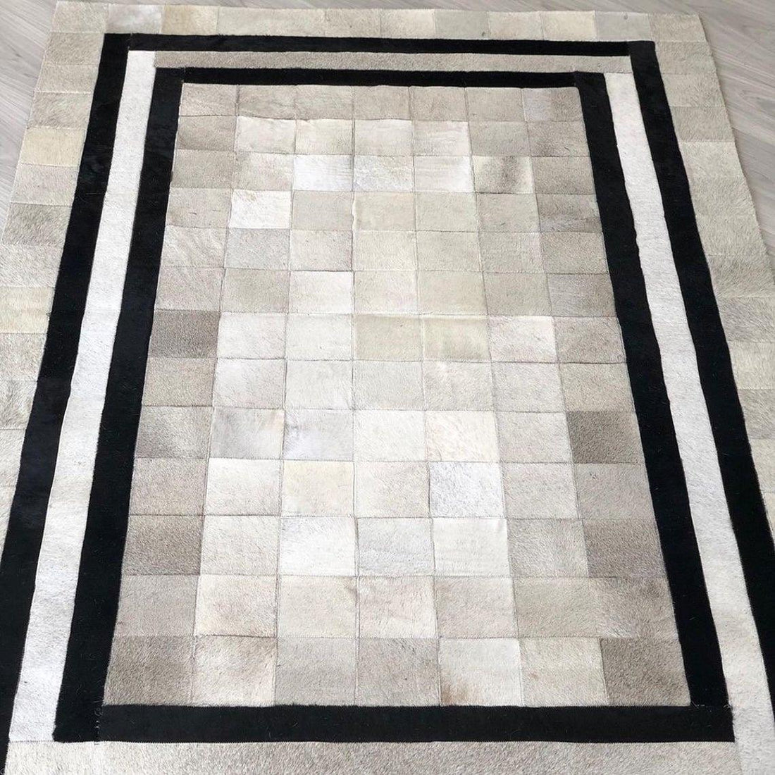 HANDMADE 100% Natural COWHIDE RUG | Patchwork Cowhide Area Rug | Real Cowhide Hallway Runner | Hair on Leather Cowhide Carpet | PR73