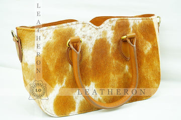 Natural Hair On Cowhide Handbag | Genuine Hair On Leather Shoulder Bag | Real Cow Skin Ladies Bag