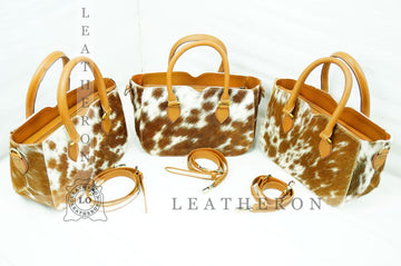 Natural Hair On Cowhide Handbag | Genuine Hair On Leather Shoulder Bag | Real Cow Skin Ladies Bag