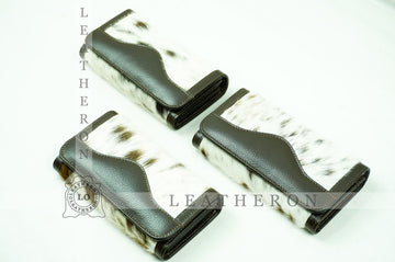 100% Natural Cowhide Clutch Wallet | Real Hair on Leather Clutch Purse | Genuine Cow Skin Leather Clutch Pouch | BCL 69