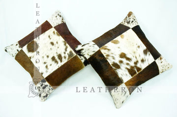 Natural Cowhide Pillow Covers Hair on Leather Pillow Cases Real Cow Skin Cushion Covers | PLW 210
