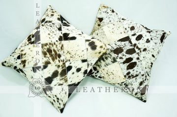 Natural Cowhide Pillow Covers Hair on Leather Pillow Cases Real Cow Skin Cushion Covers | PLW 209