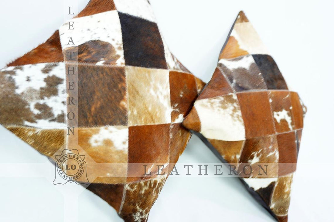 Natural Cowhide Pillow Covers Hair on Leather Pillow Cases Real Cow Skin Cushion Covers | PLW 211