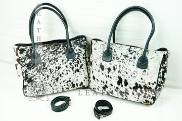 Natural Hair On Cowhide Handbag | Genuine Hair On Leather Shoulder Bag | Real Cow Skin Ladies Bag