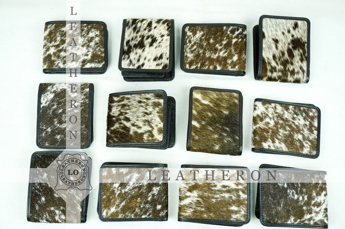 Trifold Cowhide Wallets!! 100% Natural Hair on Cowhide Leather Trifold Wallets | Real Hair on Cow Skin Leather Trifold Purses and Wallets