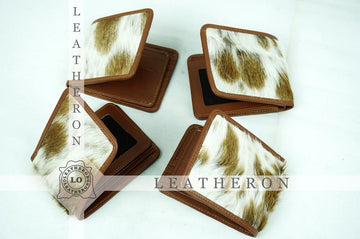 Trifold Cowhide Wallets!! 100% Natural Hair on Cowhide Leather Trifold Wallets | Real Hair on Cow Skin Leather Trifold Purses and Wallets