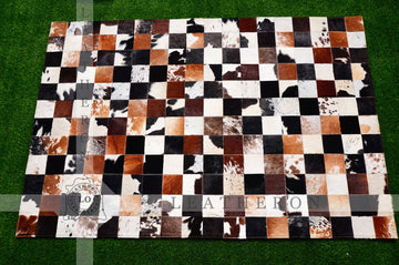 Exact As Picture (6 X 4 ft.) HANDMADE 100% Natural COWHIDE RUG | Patchwork Cowhide Area Rug | PR65