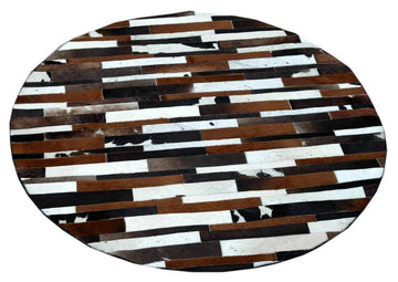 HANDMADE 100% Natural COWHIDE RUG | Patchwork Cowhide Area Rug | Hair on Leather Cowhide Carpet | PR169