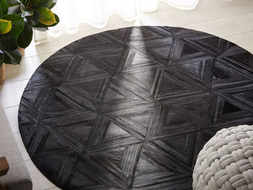 HANDMADE 100% Natural COWHIDE RUG | Patchwork Cowhide Area Rug | Hair on Leather Cowhide Carpet | PR167