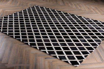 HANDMADE 100% Natural COWHIDE RUG | Patchwork Cowhide Area Rug | Real Cowhide Hallway Runner | Hair on Leather Cowhide Carpet | PR74