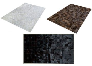 HANDMADE 100% Natural COWHIDE RUG | Patchwork Cowhide Area Rug | Real Cowhide Hallway Runner | Hair on Leather Cowhide Carpet | PR6