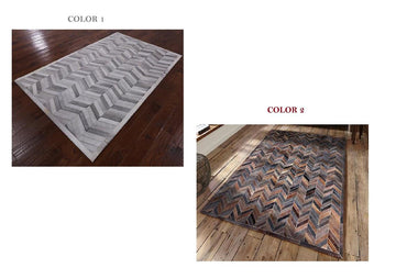 HANDMADE 100% Natural COWHIDE RUG | Patchwork Cowhide Area Rug | Real Cowhide Hallway Runner | Hair on Leather Cowhide Carpet | PR42