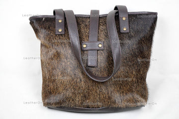 Cowhide Shoulder Bag | 100% Natural Hair on Cowhide Leather Handbag | Real Cow Skin Ladies Shoulder Bag | CSB03
