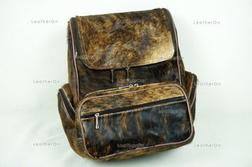 Natural Cowhide Backpack | 100% Real Hair On Cowhide Leather Backpack | Cowhide Shoulder Bag | Hair on Leather Backpack | BP24