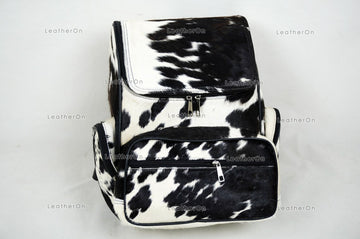 Natural Cowhide Backpack | 100% Real Hair On Cowhide Leather Backpack | Cowhide Shoulder Bag | Hair on Leather Backpack | BP26