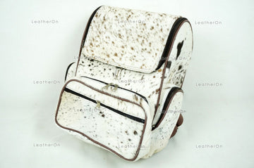 Natural Cowhide Backpack | 100% Real Hair On Cowhide Leather Backpack | Cowhide Shoulder Bag | Hair on Leather Backpack | BP29