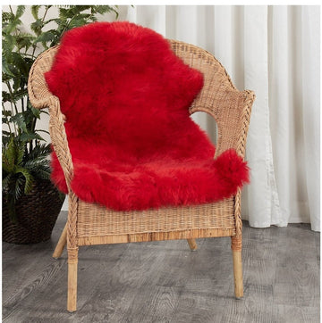 Genuine Australian Red SHEEPSKIN Rug (3 x 2 ft approx. ) 100% Natural Real Sheepskin Fur Area Rug