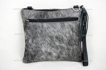 Natural Cowhide Cross body Bags with Strap | 100% Real Hair On Cowhide Leather Wristlet Bags | Genuine Cow skin Ladies Handbags | CB9
