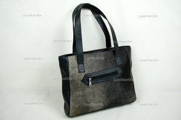 Cowhide Shoulder Bag | 100% Natural Hair on Cowhide Leather Handbag | Real Cow Skin Ladies Shoulder Bag | HB84