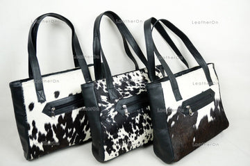 Cowhide Shoulder Bag | 100% Natural Hair on Cowhide Leather Handbag | Real Cow Skin Ladies Shoulder Bag | HB81