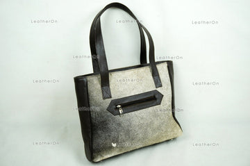 Cowhide Shoulder Bag | 100% Natural Hair on Cowhide Leather Handbag | Real Cow Skin Ladies Shoulder Bag | HB85