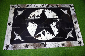 HANDMADE 100% Natural COWHIDE AREA RUG | Cowhide Patchwork Rug | Real Cowhide Hallway Runner | Hair on Leather Carpet | PR140