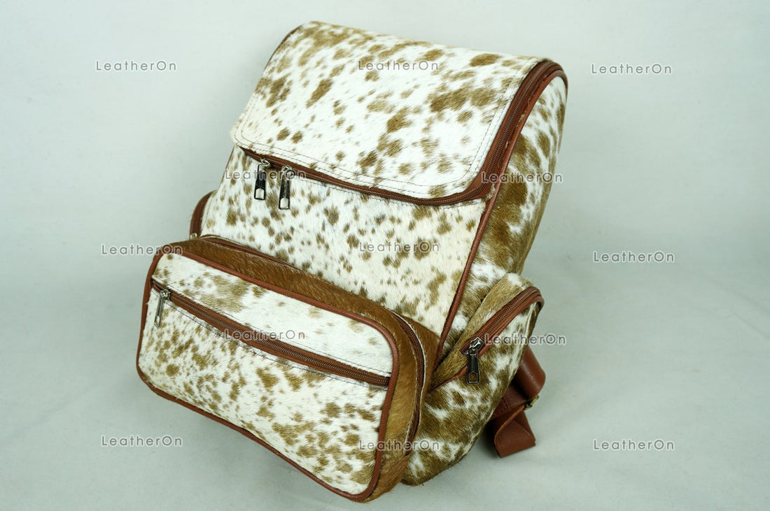 Large!! Natural Cowhide Backpack | 100% Real Hair On Cowhide Leather Backpack | Cowhide Shoulder Bag | Hair on Leather Backpack | BP72