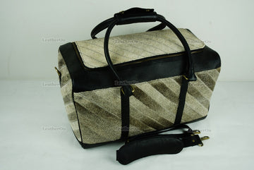 Large Duffel Bag!! Cowhide Patchwork Duffel Bag | Hair-On-Leather Travel Bag | Cow Skin Luggage Bag | Handmade Cowhide Duffel Bag | DB102