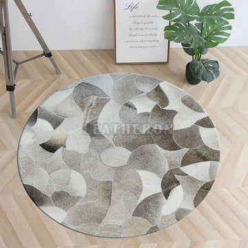 HANDMADE 100% Natural COWHIDE RUG | Patchwork Cowhide Area Rug | Hair on Leather Cowhide Carpet | PR205