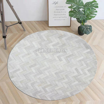 HANDMADE 100% Natural COWHIDE RUG | Patchwork Cowhide Area Rug | Hair on Leather Cowhide Carpet | PR206