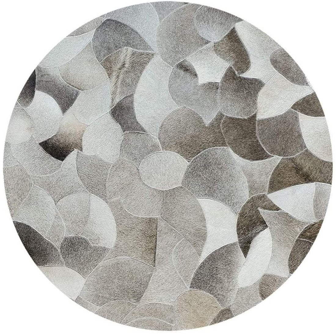HANDMADE 100% Natural COWHIDE RUG | Patchwork Cowhide Area Rug | Hair on Leather Cowhide Carpet | PR205