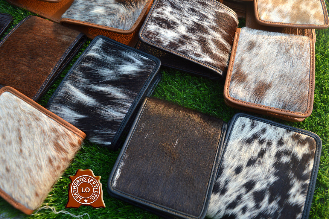 Cowhide Bifold Wallets | Natural Hair on Leather Wallets | Cowhide Multi Color Wallets