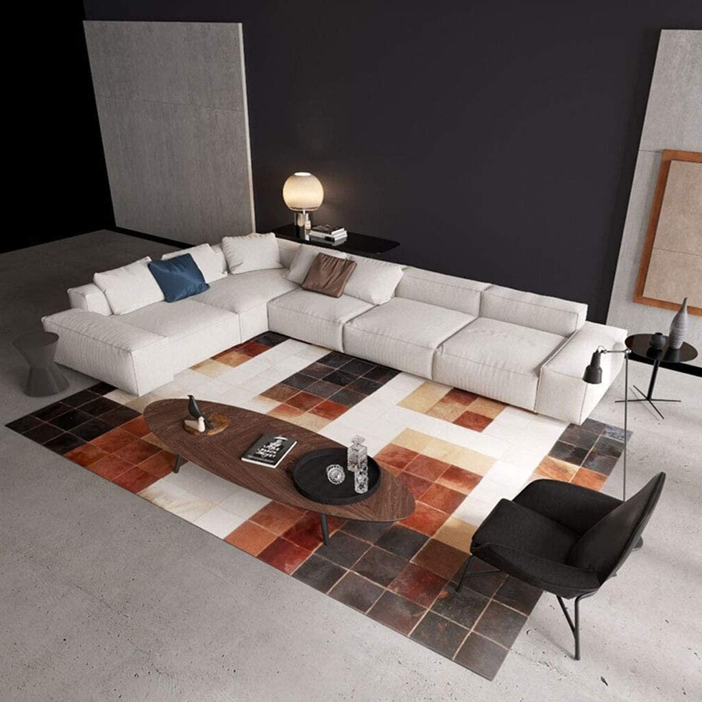 HANDMADE 100% Natural COWHIDE RUG | Patchwork Cowhide Area Rug | Real Cowhide Hallway Runner | Hair on Leather Cowhide Carpet | PR7