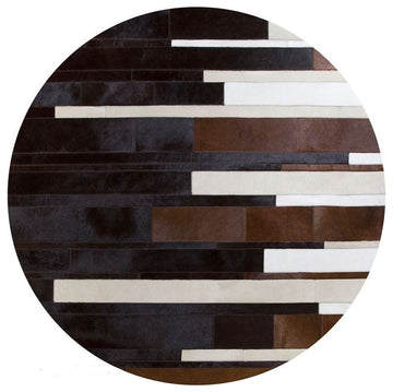 HANDMADE 100% Natural Patchwork Cowhide Area Rug | Hair on Leather Cowhide Carpet | PR92