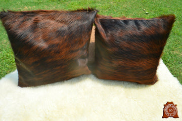 Cowhide Leather Pillows Covers