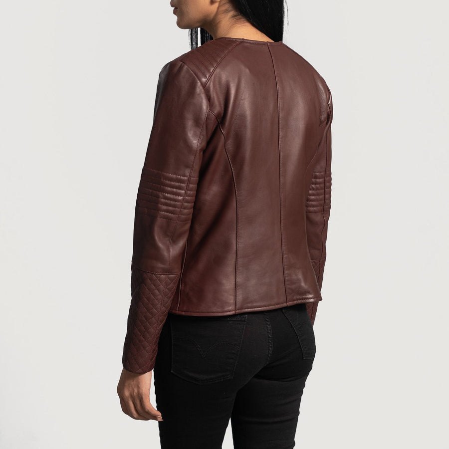 Women’s Sheepskin Premium Quilted Leather Jacket – Sleek Design