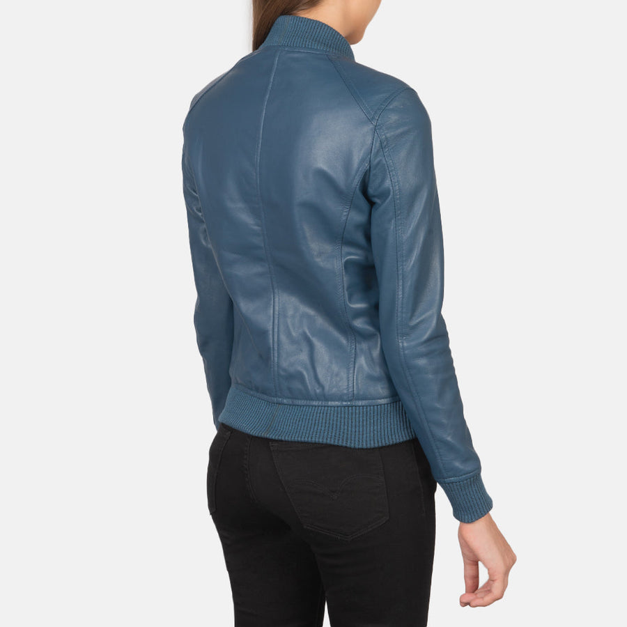 Sheepskin Genuine Leather Bomber Jacket For Women