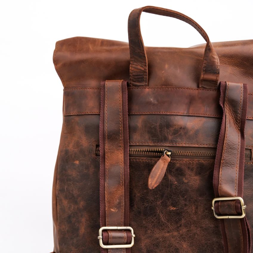 Artisan Crafted Adventure: Handmade Leather Backpack for Style on the Go