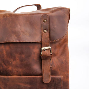 Artisan Crafted Adventure: Handmade Leather Backpack for Style on the Go