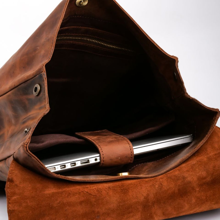 Artisan Crafted Adventure: Handmade Leather Backpack for Style on the Go